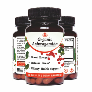 Suplemento Orgánico de Ashwagandha para Adultos, Mejora la Energía, Refuerza el Sistema Inmunológico y la Salud Renal, 60 Cápsulas Herbales - Product Image 3
