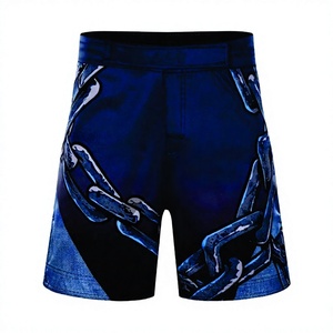 <b>Cheap</b> Price Fight Short Unisex Kick Boxing MMA Shorts Breathable Durable Lightweight Silk Screen Printed Front Logo - Product Image 1