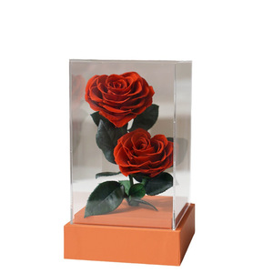 Rose éternelle préservée, boîte en acrylique, amour éternel, cadeau pour la Saint-Valentin, vente chaude, fleurs au toucher réel - Product Image 6