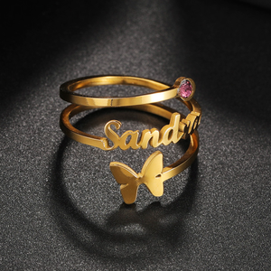 Кольцо из нержавеющей стали с надписью на английском языке - Product Image 2