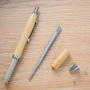 Wholesale <b>Retractable</b> Bamboo Ballpoint <b>Pens</b> with Black Ink - Product Image 2