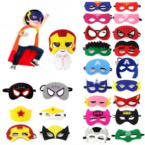 Partito puntini di fabbrica Costume personalizzato per festa di Halloween in feltro cartone animato <span class=keywords><strong>supereroe</strong></span> ragazza ragazzo bendata per bambini Festival vestire le maschere - Product Image 2