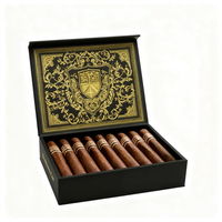 Étui de luxe rigide, étanche et portable pour cigares, doublé d'éponge, haut de gamme, fait main, en carton, boîte humidor.