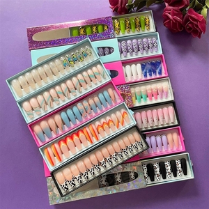 Ongles artificiels OEM ODM à presser, plusieurs couleurs, design complet, faux ongles pour salon de beauté - Product Image 2