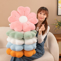 Coussin en peluche personnalisé en forme de fleur Merlocool, coussin en peluche courte et douce en forme de marguerite pour canapé, lit, décoration de dortoir, 35 cm, 50 cm