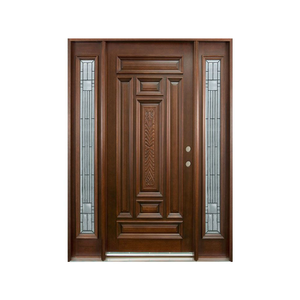 Puerta Principal Moderna de Madera de Teca, Mueble de <span class=keywords><strong>Entrada</strong></span> Precolgado para Casas y Apartamentos, Precio Económico - Product Image 4