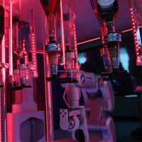 Robot barman automatique à 6 axes, distributeur de boissons, paiement par carte de crédit, construction métallique, 12 boissons alcoolisées pour bars, fêtes à domicile