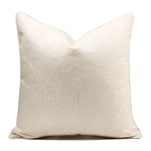 Modern lüks kanepe yastık kılıfı 18x18 20x20 yatak odası bej geometrik dekorasyon 45*45 CM yastık kılıfı minder örtüsü