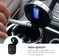 Auto Home Office Zylinder Stil Zigarette Zigarre Anpassen Auto Aschenbecher Mit Deckel und LED-Beleuchtung