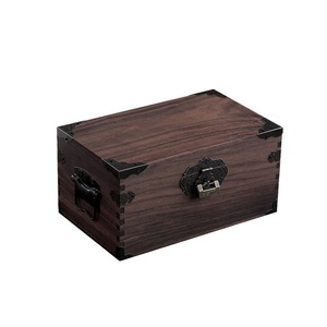 Vintage Wooden <b>Storage</b> <b>Box</b> Coffee Brown Rectangular <b>Lockable</b> Jewelry <b>Box</b> Portable Decorative <b>Storage</b> <b>Box</b> - Product Image 5