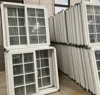 Ventanas de PVC de Diseño Americano, Doble Acristalamiento, Ventana Abatible de PVC