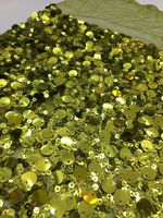 Nouvelle arrivée Tissus Africains Grand Tissu à Paillettes Or Irisé