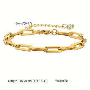 Joyería Personalizada, Brazalete de Acero Inoxidable con Baño de Oro PVD de 18K y Circonitas, Diseño de Clip, para Mujer, Venta al Por Mayor - Product Image 5