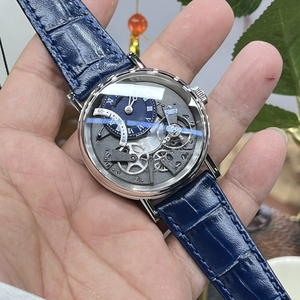 Série de montres classiques de luxe, montre mécanique multifonction, mouvement entièrement automatique, bracelet en cuir véritable, cadran à aiguilles, semaine - Product Image 2