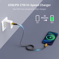 Kabel Data USB C pengisian daya cepat, kabel Data USB pengisian daya cepat, kabel Multi fungsi, kabel PD 65W, kabel USB c seng 4 in 1, untuk pengisi daya Iphone