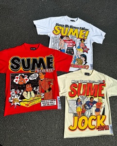 T-shirt court boxy ajusté pour hommes avec impression Dtg graphique personnalisé <span class=keywords><strong>Anime</strong></span> été respirant col rond en coton T-shirt épais - Product Image 1