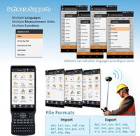 Équipement de levé statique GPS RTK SMA26PRO avec IMU, récepteur GPS avec logiciel de levé, collecteur portable Rover et Base avec trépied et bâton