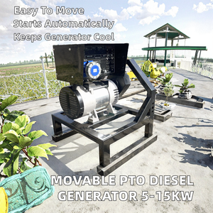 Type 10kW Auto Start Open Frame Generator 50Hz Alternator Movable Shaft for Agriculture 12K-3 Reliable Manual - Product Image 2