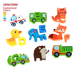 Ensemble de blocs d'alphabet en bois créatifs pour la reconnaissance des lettres, la pratique de l'orthographe, le développement cognitif pour les tout-petits et les enfants - Product Image 1