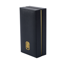 Boîte cadeau de luxe de haute qualité avec couvercle et base, emballage en papier noir, boîte en carton avec logo personnalisé