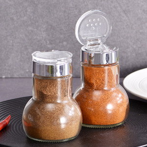 Glass Spice <b>Jars</b> With Flip Top Lids Airtight Condiment Containers <b>For</b> <b>Kitchen</b> Seasoning <b>Storage</b> - Product Image 1
