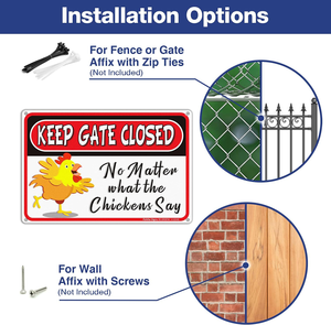 Letrero Personalizado de Mantener la Puerta Cerrada, Sin Importar lo Que Dijan los Pollos, Proveedor de Señales de Tráfico con Certificació<span class=keywords><strong>n</strong></span> ISO - Product Image 6