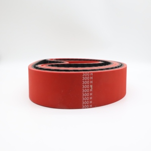 UNI <b>Red</b> Coated 45 ShoreA 300H Skived Teeth Rubber Timing <b>Belt</b> OEM Customizable for Printing Shops 30mm Width 5mm Pitch 50 Teeth - Product Image 1