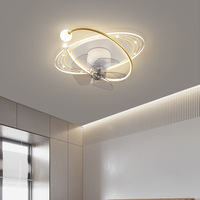 Lampe créative moderne de ventilateur de plafond de LED avec la base en plastique plafonnier étoilé pour l'étude de salon de chambre à coucher de maison