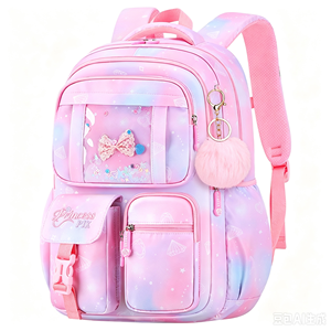 4‑in‑1 Girls Princess <b>School</b> <b>Backpack</b> Set Waterproof Large Capacity <b>School</b> Bag with Pencil Pouch Tutoring Bag Doll for Kids - Product Image 1