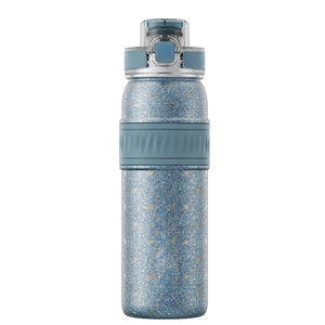 Bouteille d'eau sport premium en titane pur 21oz avec double couvercle anti-éclaboussures, sangle tressée et finition cristalline – Vente en gros ODM/OEM - Product Image 1
