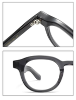 Monture de lunettes de lecture de luxe personnalisable de haute qualité et durable en acétate japonais, forme pleine monture pour adultes