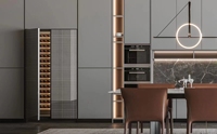 Réfrigérateur à vin encastrable en acier inoxydable, personnalisable pour bar à domicile, cuisine, meuble extensible 20-29