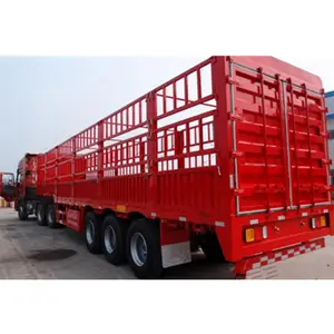 Aangepaste 3 Axle 20ft 40ft Zijwand Cargo Hek Muur Truck Side Board Semi Transport Trailer Voor Afrika