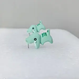 Hot Selling Cute Animal Bite Earring Fashion Simple Handmade Dinosaur Stud Earrings For Girls Women