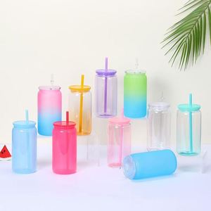 16oz Double Layer Plastic Mason <b>Cup</b> Eco-friendly Acrylic Colorful Children's <b>Straw</b> <b>Cup</b> Strong & Resistant Wholesale Creative - Product Image 4