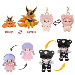 1 pièce, faible MOQ, poupée en peluche super douce brodée en coton PP de 10 cm, jouet en peluche Kpop, porte-clés - Product Image 6