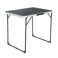 Table de camping pliable carrée moderne NBT Outdoor en aluminium et MDF, portable, pour plage et pique-nique, hauteur réglable, facile à nettoyer et à ranger
