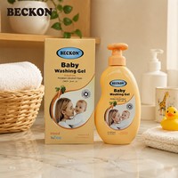 BECKON Gel Lavant Bébé Sans Parabène avec Vitamine E 400ml – Nettoyage en Profondeur pour Bébés, Utilisation de la Tête aux Pieds