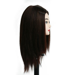 Cabeza de maniquí para peluquería, cabeza de maniquí para práctica de peluquería, muñeca de entrenamiento, cabeza de cabello humano, venta al por mayor - Product Image 6
