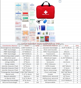 300pcs trong một Mini khẩn cấp Gói ngoài trời Hoang Dã Survival du lịch Viện trợ đầu tiên Kit Cắm Trại Đi Bộ Đường Dài Túi Y Tế xe khẩn cấp Kit - Product Image 1