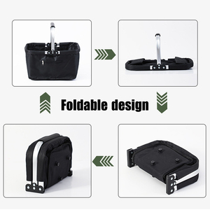 Cesta de Mercado Plegable, Cesta de Almacenamiento con Cuerda, Práctica para Camping - Product Image 5