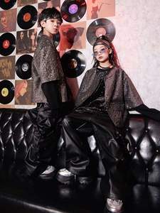 Camiseta Unisex para Niños, Estilo Grunge Punk, Cuello Redondo, Manga Corta, Estilo Casual <span class=keywords><strong>de</strong></span> Verano, Rave Hip Hop, Estampado Digital, Poliéster Brillante para Escenario - Product Image 4