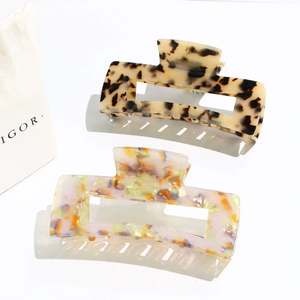 XinMei – pinces à <span class=keywords><strong>cheveux</strong></span> en acétate biodégradable, logo personnalisé, rectangle, forte tenue <span class=keywords><strong>xxl</strong></span>, clips à griffes pour femmes, <span class=keywords><strong>cheveux</strong></span> épais de 13cm - Product Image 1