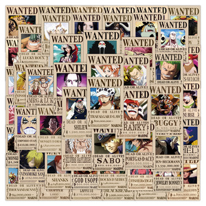 Nouvelles 50 cartes classiques d'anime <span class=keywords><strong>One</strong></span> <span class=keywords><strong>Piece</strong></span> avec affiche de recherche de Luffy - Product Image 5