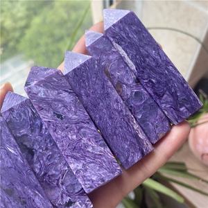 Torre de Charoita Púrpura, Cristal Pulido Natural de <span class=keywords><strong>Cuatro</strong></span> Lados - Product Image 3