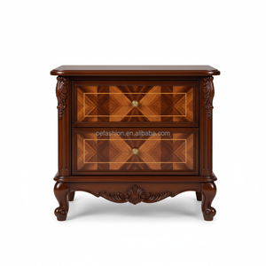 OE-FASHION Bibliothèque de luxe en bois massif sculpté à la main, placage Chevron, armoire de présentation ouverte pour la maison ou le bureau - Product Image 3