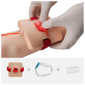 Science médicale Traumatisme humain Blessure par balle Bandage Suture Exercice Soins infirmiers Modèle <span class=keywords><strong>Module</strong></span> de peau - Product Image 3