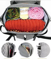 Grand sac à dos organisateur de voyage étui fourre-tout de rangement pour crochet et fil pour accessoire de couture couture
