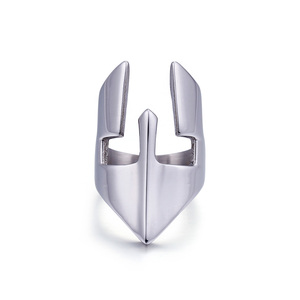 Nuevo diseño de anillos de acero inoxidable, retro especial casco espartano Gladiador caballo anillo de <span class=keywords><strong>hombre</strong></span>/ - Product Image 2