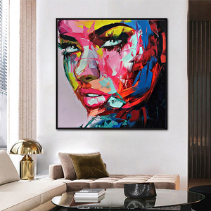 100% ручная работа, современная абстрактная картина на заказ, портрет, картина маслом, домашний декор, настенная рамка ручной работы в цифровом виде - Product Image 2